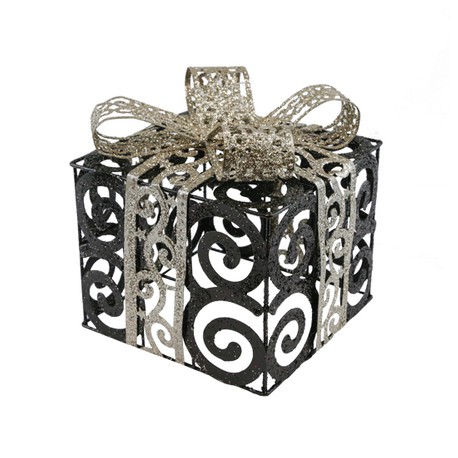 Paquet cadeau étincelant paillette