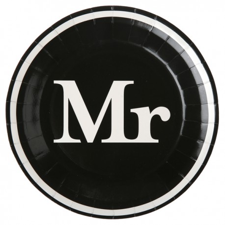 10 Assiettes Mr & Mrs