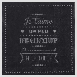20 Serviettes Je t'aime