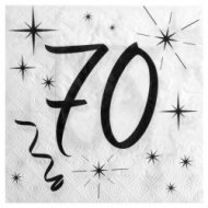 20 Serviettes 70 ans