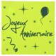 20 Serviettes Joyeux Anniversaire