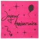 20 Serviettes Joyeux Anniversaire