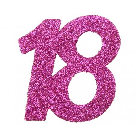 6 Confettis pailleté Anniversaire 18 ans