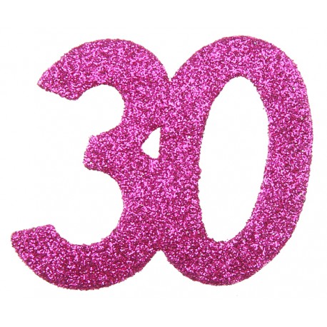 6 Confettis pailleté Anniversaire 30 ans