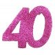 6 Confettis pailleté Anniversaire 40 ans