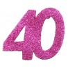 6 Confettis pailleté Anniversaire 40 ans