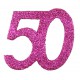 6 Confettis pailleté Anniversaire 50 ans