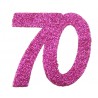 6 Confettis pailleté Anniversaire 70 ans