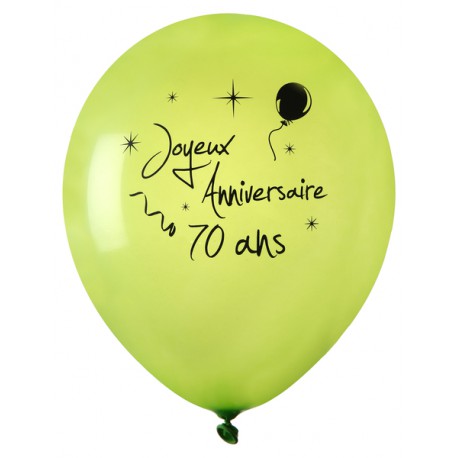 8 Ballons Joyeux Anniversaire 70 ans