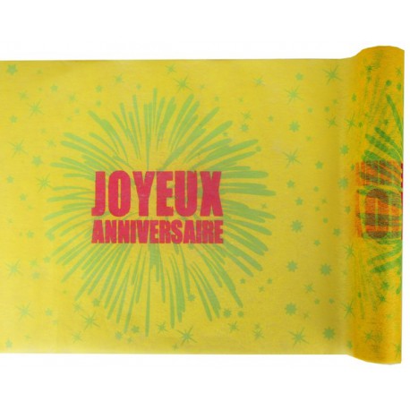 Chemin de table Anniversaire feu d'artifice