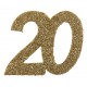 6 Confettis pailleté Anniversaire 20 ans