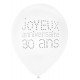 8 Ballons Joyeux Anniversaire 30 ans