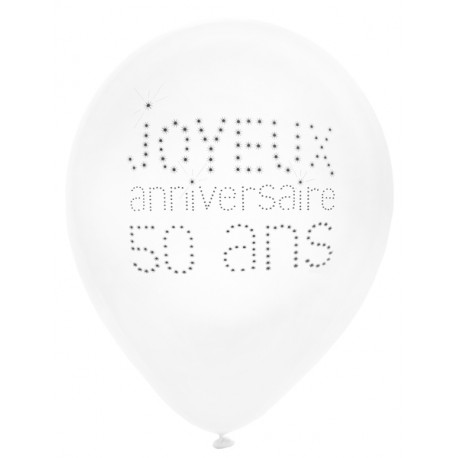 8 Ballons Joyeux Anniversaire 50 Ans Fete La Deco