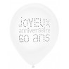 8 Ballons Joyeux Anniversaire 60 ans