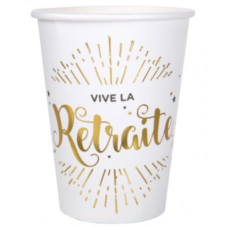 10 Gobelets Vive la retraite