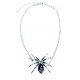 Collier araignée pierres noires