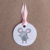 12 Etiquettes Souris salut