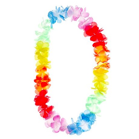 Collier hawaïen multicolore