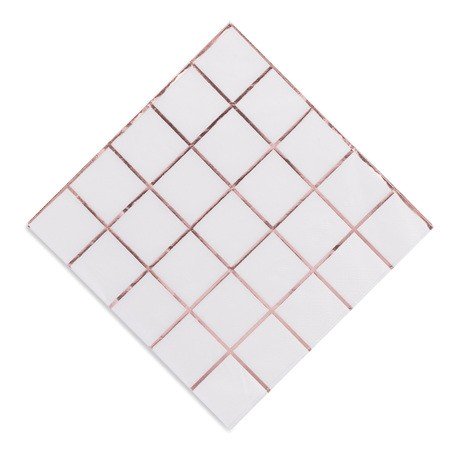 Serviettes Carreaux Rose Gold