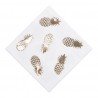 Serviettes Ananas Or