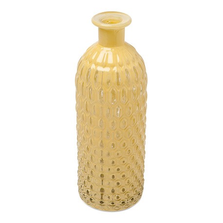 Bouteille Vase Nid d'Abeille Jaune