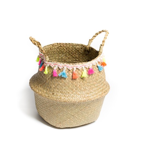 Panier Tressé Coton Fluo