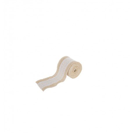 Ruban Jute et Dentelle
