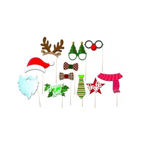 KIT PHOTO BOOTH NOEL  11PCS
