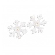 Flocons avec Perles Blanc