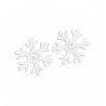 Flocons avec Perles Blanc