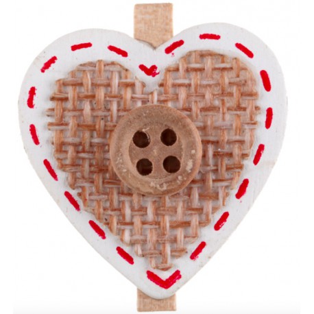 6 Coeurs sur pince