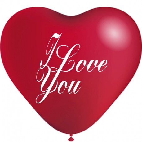 Ballons Coeur Pm I Love You Rouge x 10