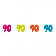 Sachet 100 Confetti 90ans à Disp Col Ass 3cm