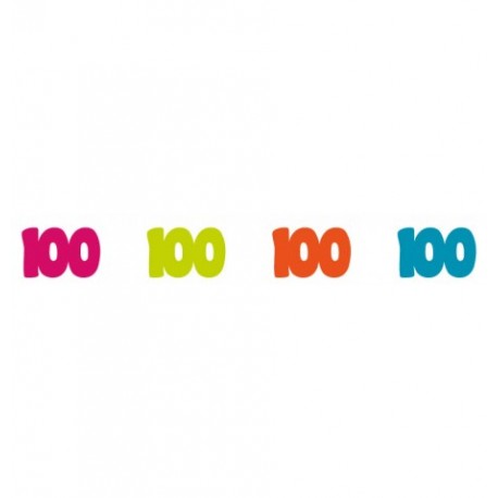 Sachet 100 Confetti 100ans à Disp Col Ass 3cm