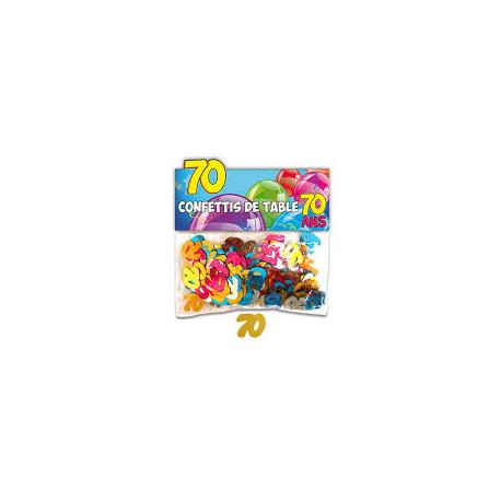 Confettis de Table 70ans Multicolore
