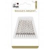 10 Bougies Argent avec Bobèches