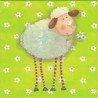 Serviette Mouton et Paquerettes