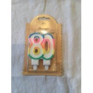 Bougie Chiffre 80 avec Paillettes