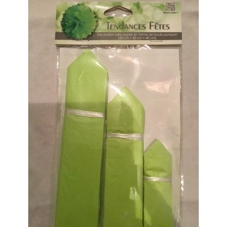 3 Pompons en Papier de Soie