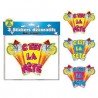 3 Stickers Décoratifs C'est la Fête
