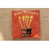 Serviette Papier Bougies sur Cupcake