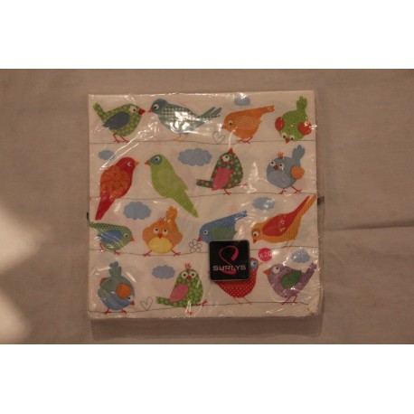 Serviette Papier Oiseaux
