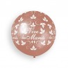 Ballon Géant Vive Les Mariés Rose Gold