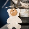 Etiquettes Ourson Lin Motifs Assortis