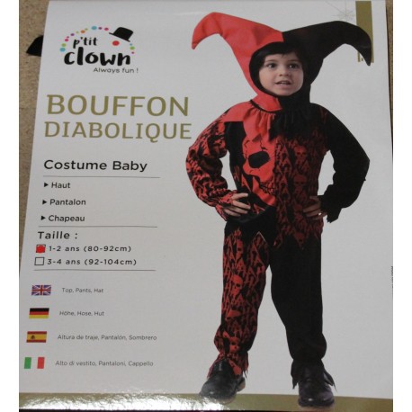 Déguisement Bouffon Diabolique Enfant
