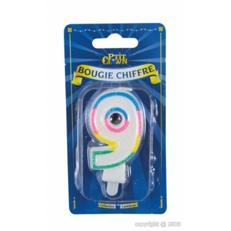 Bougie Chiffre 9