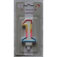 Bougie Chiffre 1