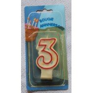 Bougie Chiffre 3