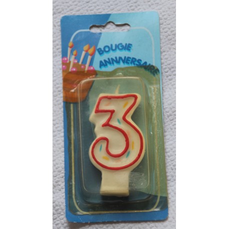 Bougie Chiffre 3