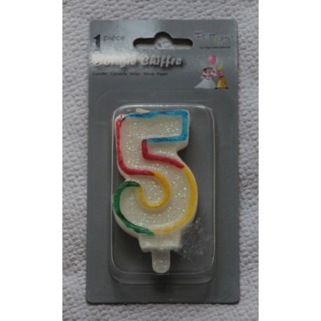 Bougie Chiffre 5
